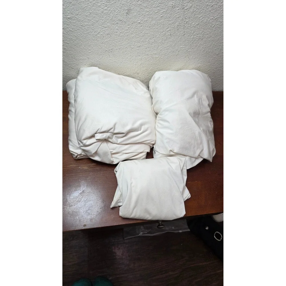 SHEEX Performance King Sheet Set Cream Polyester Spandex Cooling Bedding Set 3pc